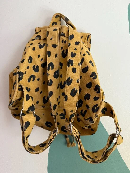 Baggu Drawstring Leopard Backpack - Picture 2 of 3